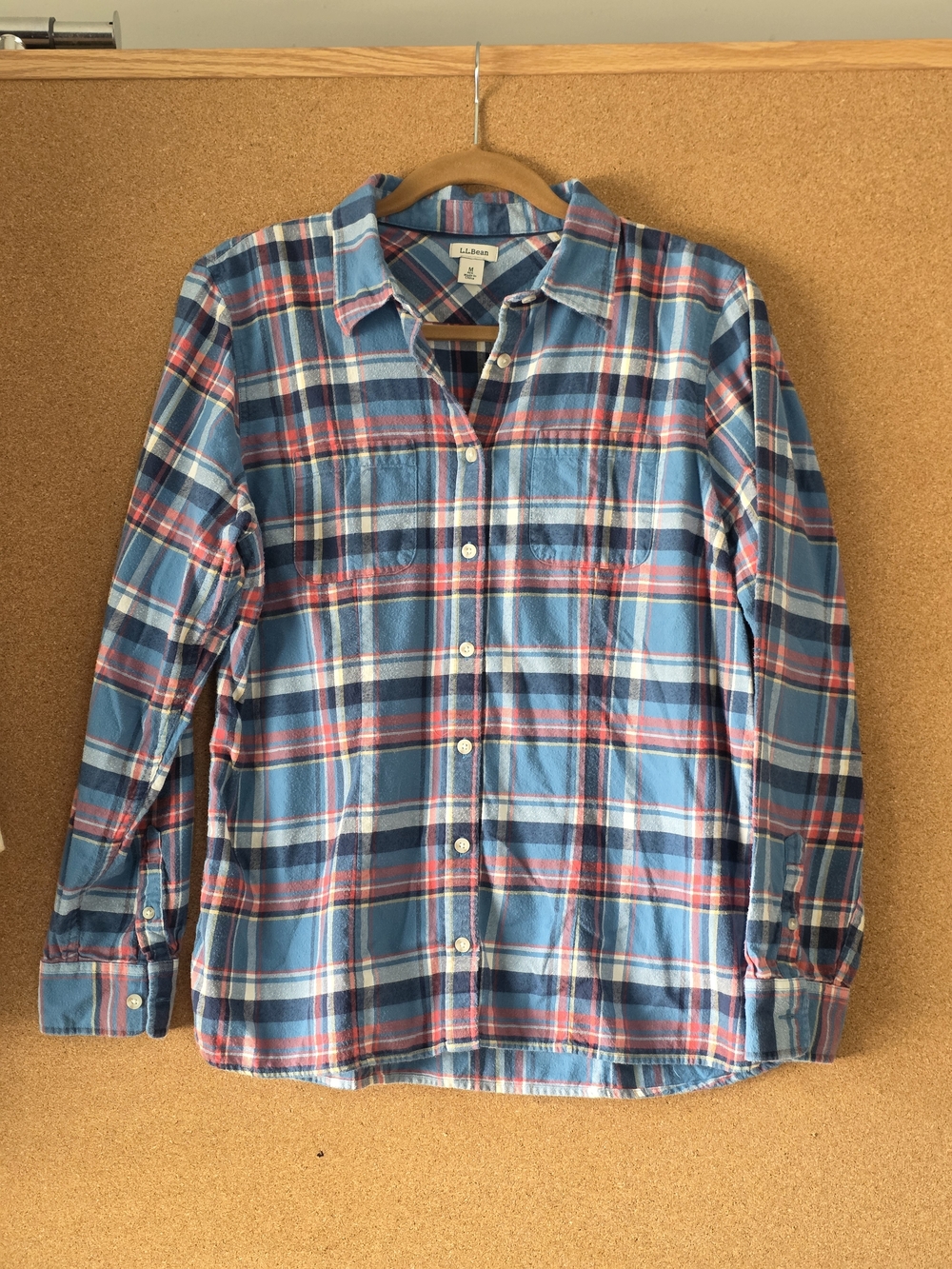 L.L.Bean Plaid Button Down Shirt M